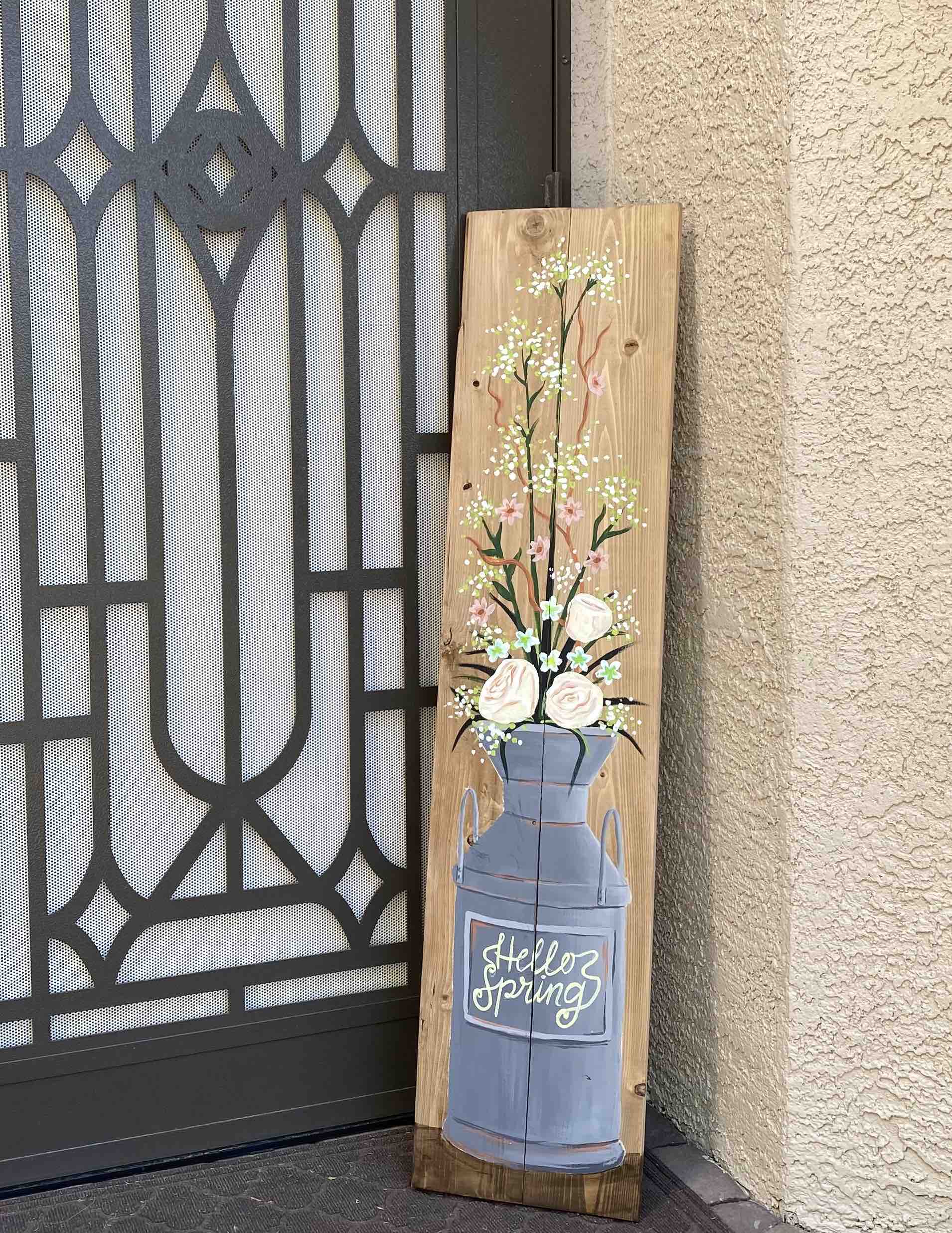 Hello Spring Porch Leaner